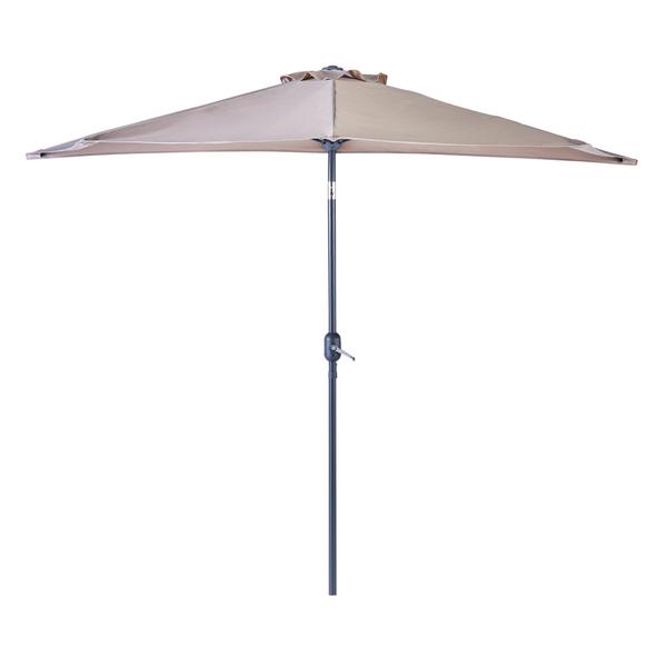 Umbrela terasa Naterial, aluminiu/poliester, 268 x 135 cm, H 235 cm, Bej