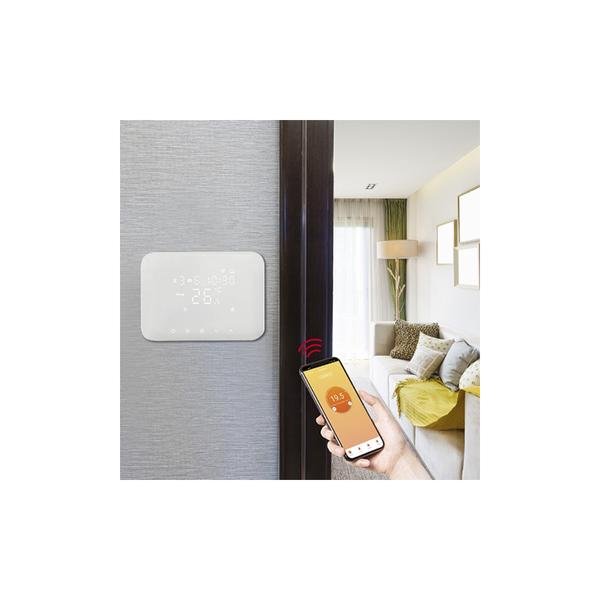 Termostat iSnatch SMART SOFT TOUCH K-49683034, Wi-Fi 2.4G, Zigbee (Alb)