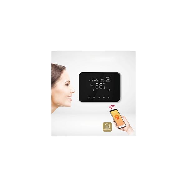 Termostat iSnatch SMART SOFT TOUCH K-49683035, Wi-Fi 2.4G, Zigbee (Negru)