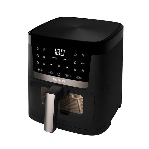 Friteuza cu aer cald AIWA AFR-7000, 7 L, 1800W, panou digital, vizibilitate cos, 12 programe (Negru)