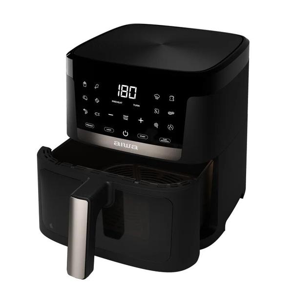 Friteuza cu aer cald AIWA AFR-7000, 7 L, 1800W, panou digital, vizibilitate cos, 12 programe (Negru)