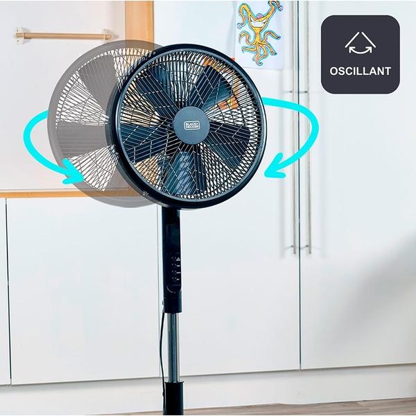 Ventilator cu picior BLACK+DECKER BXEFP51E, 55 W (Negru)