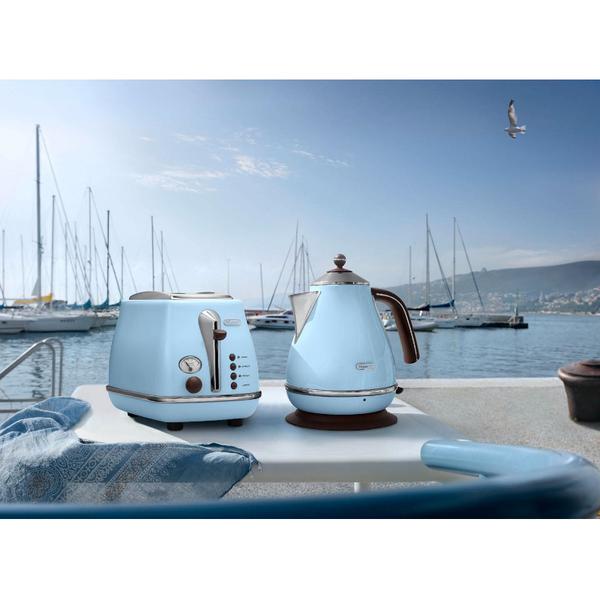 Fierbator apa Delonghi Icona Vintage KBOV 2001.AZ, 2000W, 1.7l, Albastru