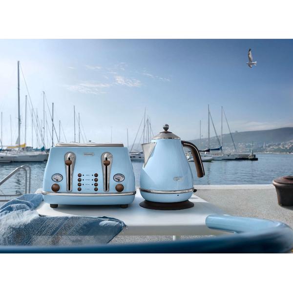 Fierbator apa Delonghi Icona Vintage KBOV 2001.AZ, 2000W, 1.7l, Albastru