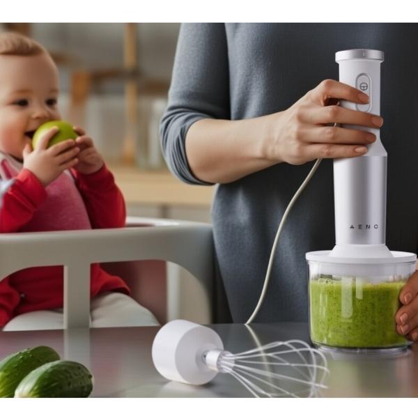 Blender 3in1 AENO AHB0004W, 1200W, 0, 5l, Alb/Inox