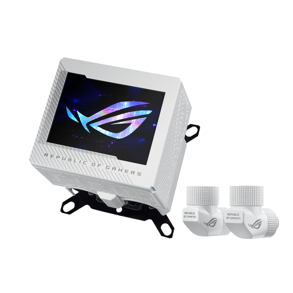 Water Block ASUS ROG RYUJIN III WB WHT, Intel/AMD, Dispplay 3.5inch LCD (Alb)