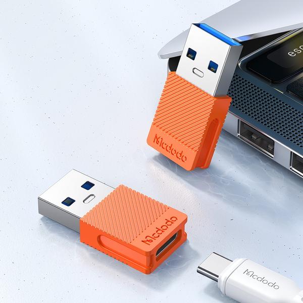 Adaptor de telefon Mcdodo OT-6550, USB 3.0 la USB-C (Portocaliu)
