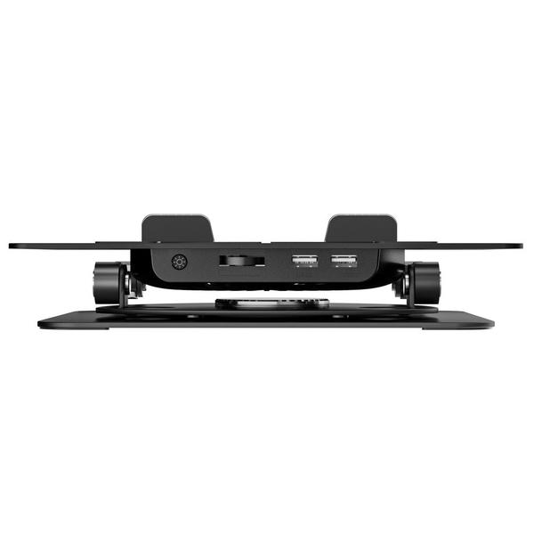 Cooler laptop Wozinsky WDCX-X16-AS CoolBase, Compatibil cu laptop de maxim 16 inch, 1 ventilator, 1200 rpm, Iluminare RGB, Ajustabil, Baza rotativa 360 grade, Alimentare USB, 2 porturi USB-A, Negru