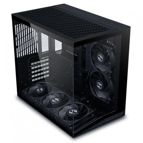 Carcasa Lian Li O11 Dynamic Mini V2 Flow O11DMIV2FX, Mini Tower, Sticla securizata (Negru)