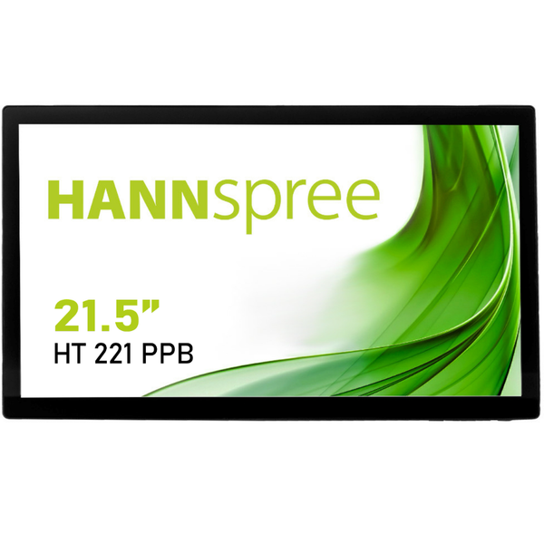 Monitor VA LED HANNSpree HT221PPB, Full HD (1920 x 1080), VGA, HDMI, DisplayPort, Boxe, Touchscreen (Negru)