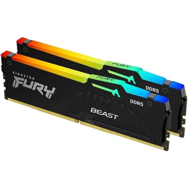 Memorii Kingston FURY Beast RGB 64GB (2 x 32 GB)DDR5 6000MHz CL36 Dual Channel Kit