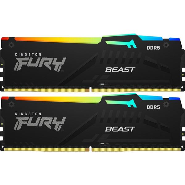Memorii Kingston FURY Beast RGB 64GB (2 x 32 GB)DDR5 6000MHz CL36 Dual Channel Kit
