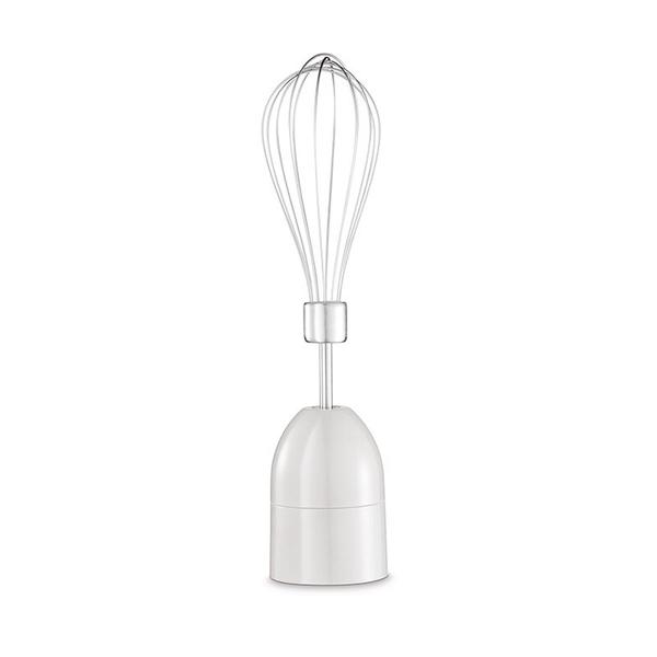 Blender de mana Zelmer ZHB4562L Pulsar Deluxe Max, 800 W, 2 lame inox, Picior inox, Recipient 800 ml, Tocator 450 ml, Tel, Design ergonomic (Alb/Galben)