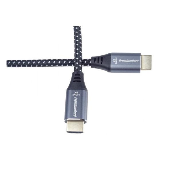 Cablu HDMI, Ultra High Speed, 8K@60Hz, Versiunea 2.1, conectori auriti metalici din aluminiu, 1.5m, PremiumCord kphdm21s015