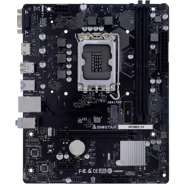 Placa de baza Biostar H610MHC 2.0, Intel H610, LGA 1700, mATX