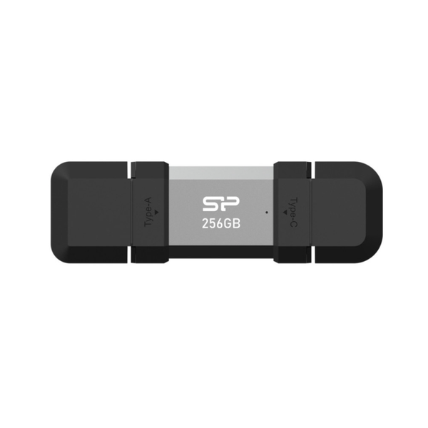 Memorie externa Silicon Power Mobile C51, 256GB USB/USB-C (Gri/Negru)