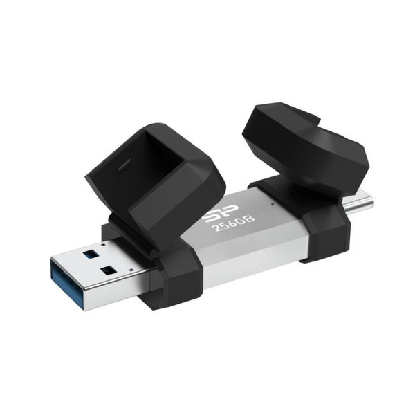 Memorie externa Silicon Power Mobile C51, 256GB USB/USB-C (Gri/Negru)