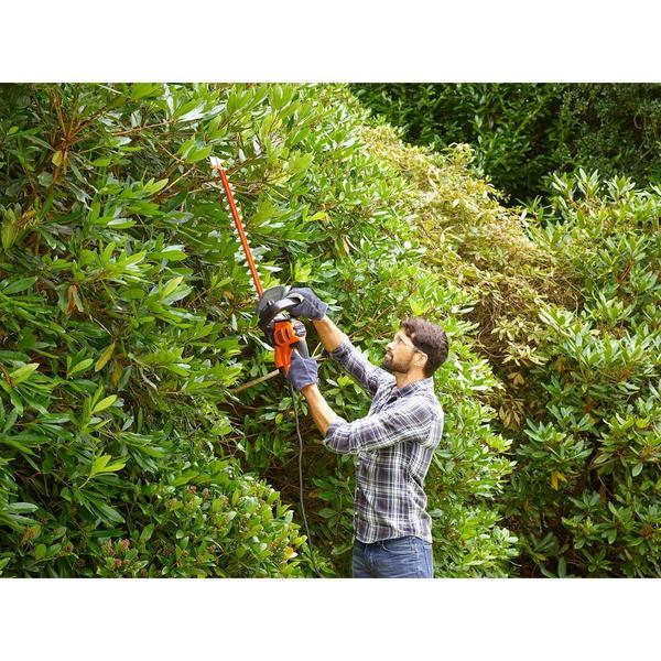 Foarfeca electrica pentru tuns gard viu, 500 W, lama 55 cm, Black+Decker