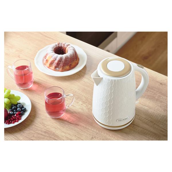 Fierbator electric de apa Sencor SWK7200WH, 1.7 l, 2200 W, Oprire automata, Baza 360 (Alb)