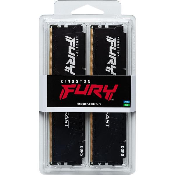Memorii Kingston Fury Beast 128GB DDR5 5600MHz CL36 Dual Channel Kit Black