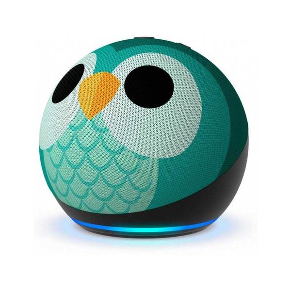 Boxa inteligenta Amazon Echo Dot 5 Kids 2022 Control Parental Wi-Fi Bluetooth, Bufnita (Verde)