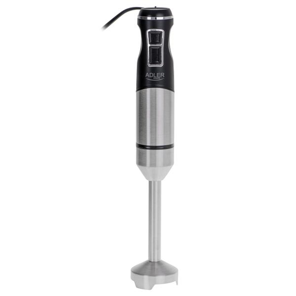 Blender vertical de mana Adler AD 4628, 1900 W, Functie Turbo, 16.000 rpm (Negru/Inox)