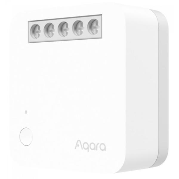 Releu AQARA Single Switch Module T1, Zigbee 3.0, Cu Nul, Control prin asistenti vocali, Monitorizare consum energie (Alb)