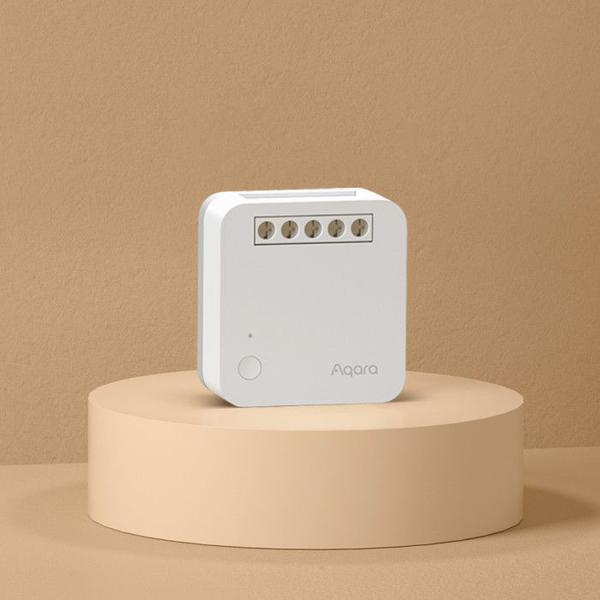 Releu AQARA Single Switch Module T1, Zigbee 3.0, Cu Nul, Control prin asistenti vocali, Monitorizare consum energie (Alb)