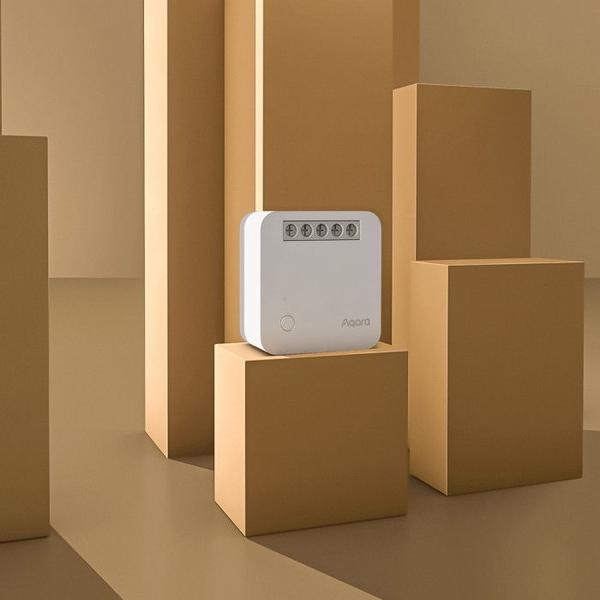 Releu AQARA Single Switch Module T1, Zigbee 3.0, Cu Nul, Control prin asistenti vocali, Monitorizare consum energie (Alb)