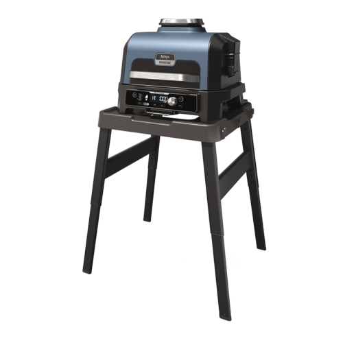 Gratar electric de exterior NINJA Woodfire Pro Connect XL OG901EU, 1700 W, 7 programe, Cronometru (Albastru/Negru)