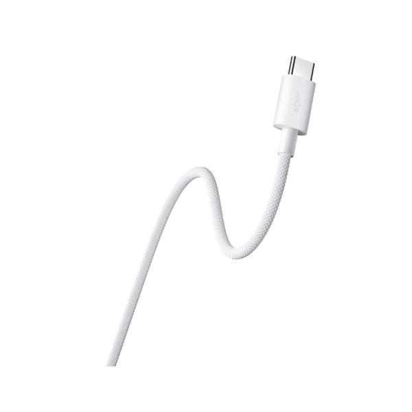 Cablu de date Xiaomi BHR0878GL, 3A, USB-C la USB-C, 1m (Alb)