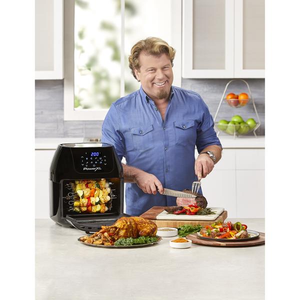 Friteuza multifunctionala cu aer cald MediaShop Power AirFryer 9 in 1 M16438, 1800W, 8 programe automate, 9L (Negru)