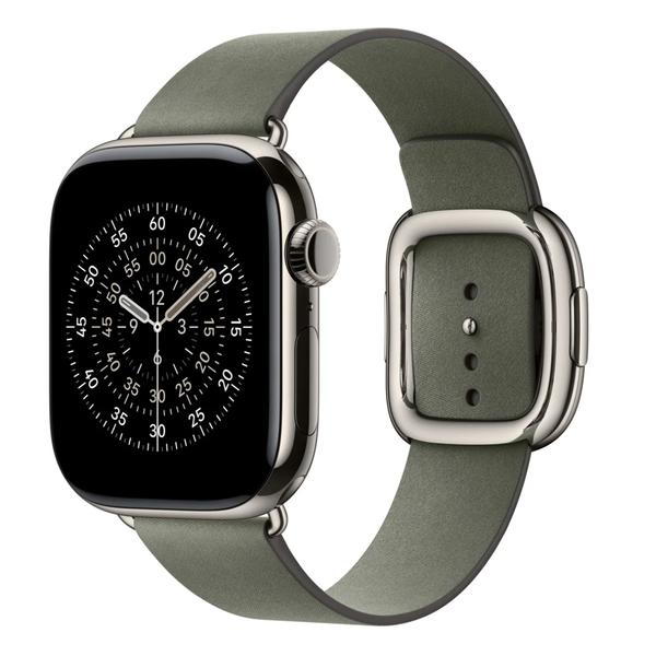 Curea Smartwatch Apple MGG94ZM/A pentru Apple Watch 42mm, Modern Buckle, Small (Verde)