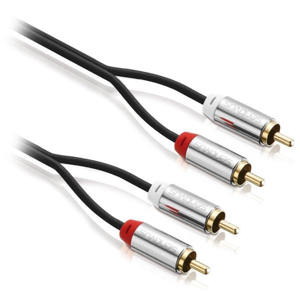 Cablu Audio Sentivus S-AU080-300, 2XRCA TATA - 2XRCA TATA, 3 m (Negru)