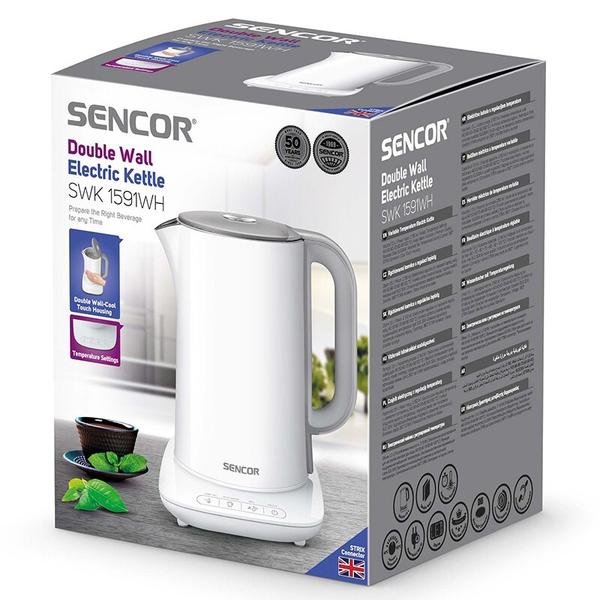 Fierbator electric Sencor SWK 1591WH, 2150 W, 1.5 l, 7 trepte temperatura