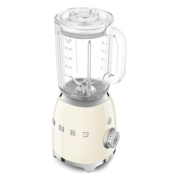 Blender de masa retro Smeg BLF03CREU, 800 W, 4 programe, Pulse, Auto-curatare, 18000 rpm (Crem)