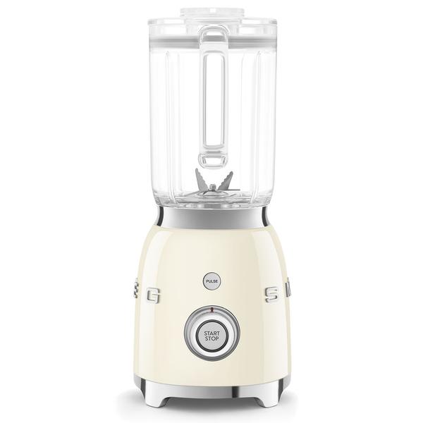 Blender de masa retro Smeg BLF03CREU, 800 W, 4 programe, Pulse, Auto-curatare, 18000 rpm (Crem)
