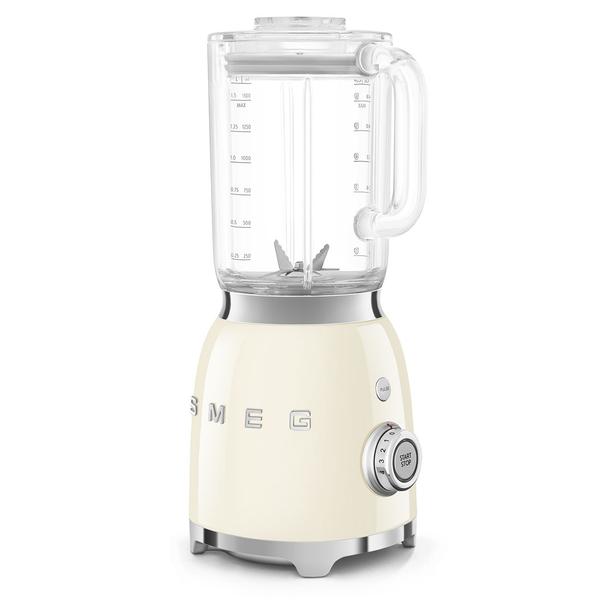 Blender de masa retro Smeg BLF03CREU, 800 W, 4 programe, Pulse, Auto-curatare, 18000 rpm (Crem)