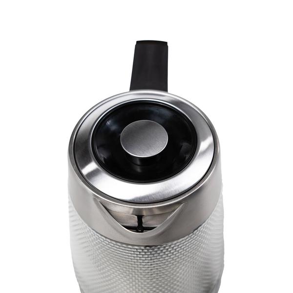 Fierbator de apa Vivax WH-181CX, 2200 W, 1.8 litri, Sticla, Filtru calcar, Oprire automata (Argintiu/Negru)