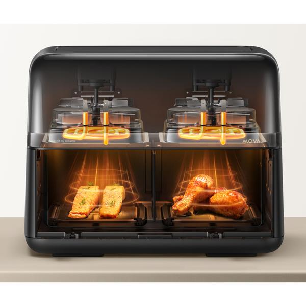 Friteuza cu aer MOVA AeroChef FD20 Pro, 2700 W, 9L, Metal, LED, 7 Moduri (Negru)