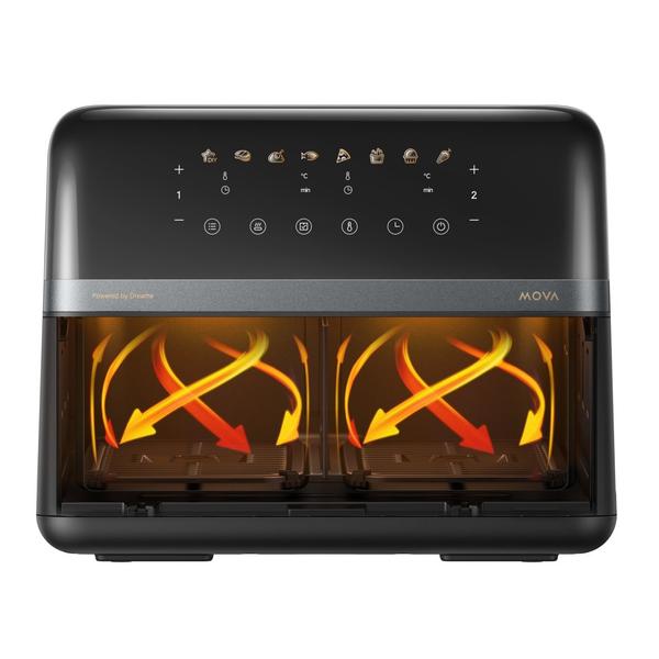 Friteuza cu aer MOVA AeroChef FD20 Pro, 2700 W, 9L, Metal, LED, 7 Moduri (Negru)