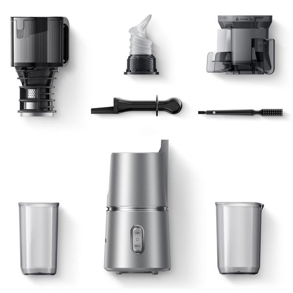 Storcator de fructe si legume MOVA SJ10 Slow Juicer cu sistem de presare a fructelor, 200 W (Argintiu)