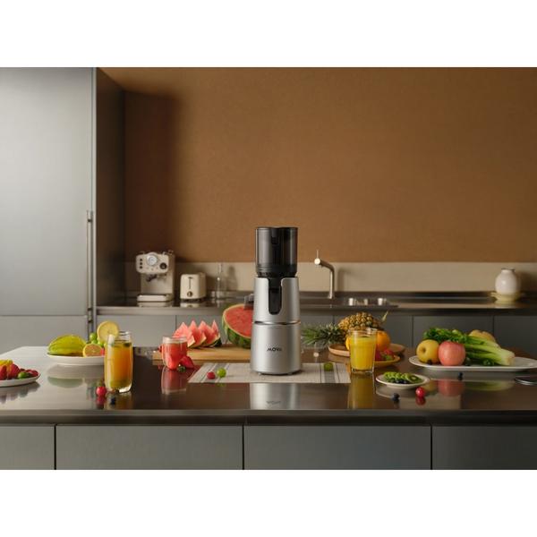 Storcator de fructe si legume MOVA SJ10 Slow Juicer cu sistem de presare a fructelor, 200 W (Argintiu)