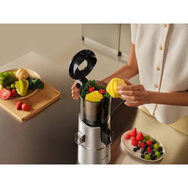 Storcator de fructe si legume MOVA SJ10 Slow Juicer cu sistem de presare a fructelor, 200 W (Argintiu)