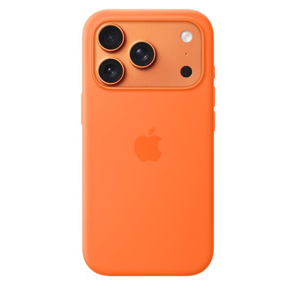 Husa Protectie Spate Apple MGFE4ZM/A pentru iPhone 17 Pro, Silicone Case, MagSafe (Portocaliu)