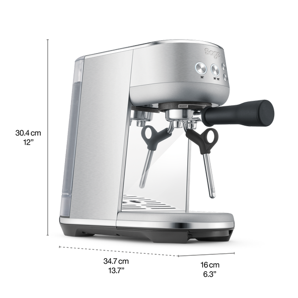 Espressor manual Sage the Bambino® SES450BSS4EEU1, 1600 W, Rezervor 1.4 l, 15 bar, Duza spumare lapte, Portafiltru 54mm (Inox)