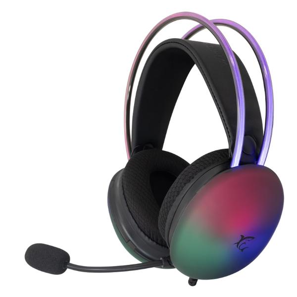 Casti Gaming cu fir White Shark FIREFLY-B Over-Ear, Stereo, 50mm Driver, Microfon Omnidirectional, Mute si Control Volum pe Fir, Cablu 2m, Compatibil PC, PS4/5, XBOX, MAC prin 1 x jack 3,5mm 4pini + USB pentru Iluminare LED