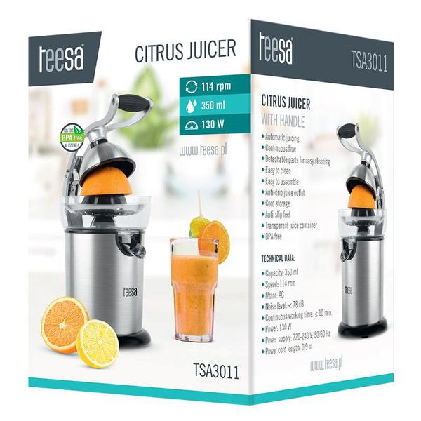 Storcator de citrice Teesa TSA3011, 130 W (Inox)