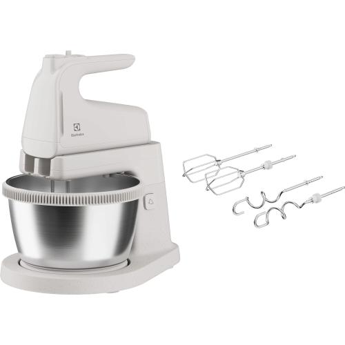 Mixer cu bol Electrolux ESM4W, 500 W, 5 Viteze + Turbo, bol rotativ din inox (Alb)