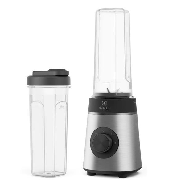 Blender sport Electrolux Create 4 E4SB1-4ST, 350 W, 0.6 l, 2 viteze + functie Pulse, 2 recipiente on-the-go, lame inox detasabile (Inox)